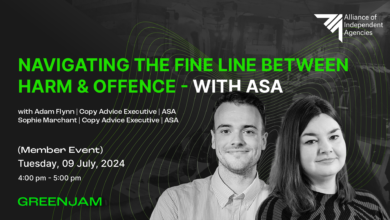 Navigating the Fine Line between Harm & Offence – with ASA – GreenJam – 9th July 2024