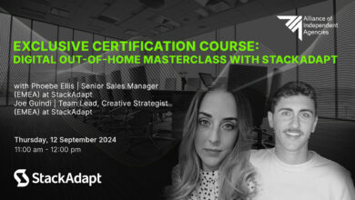 Exclusive Certification Course: Digital Out-of-Home Masterclass with StackAdapt 12th September