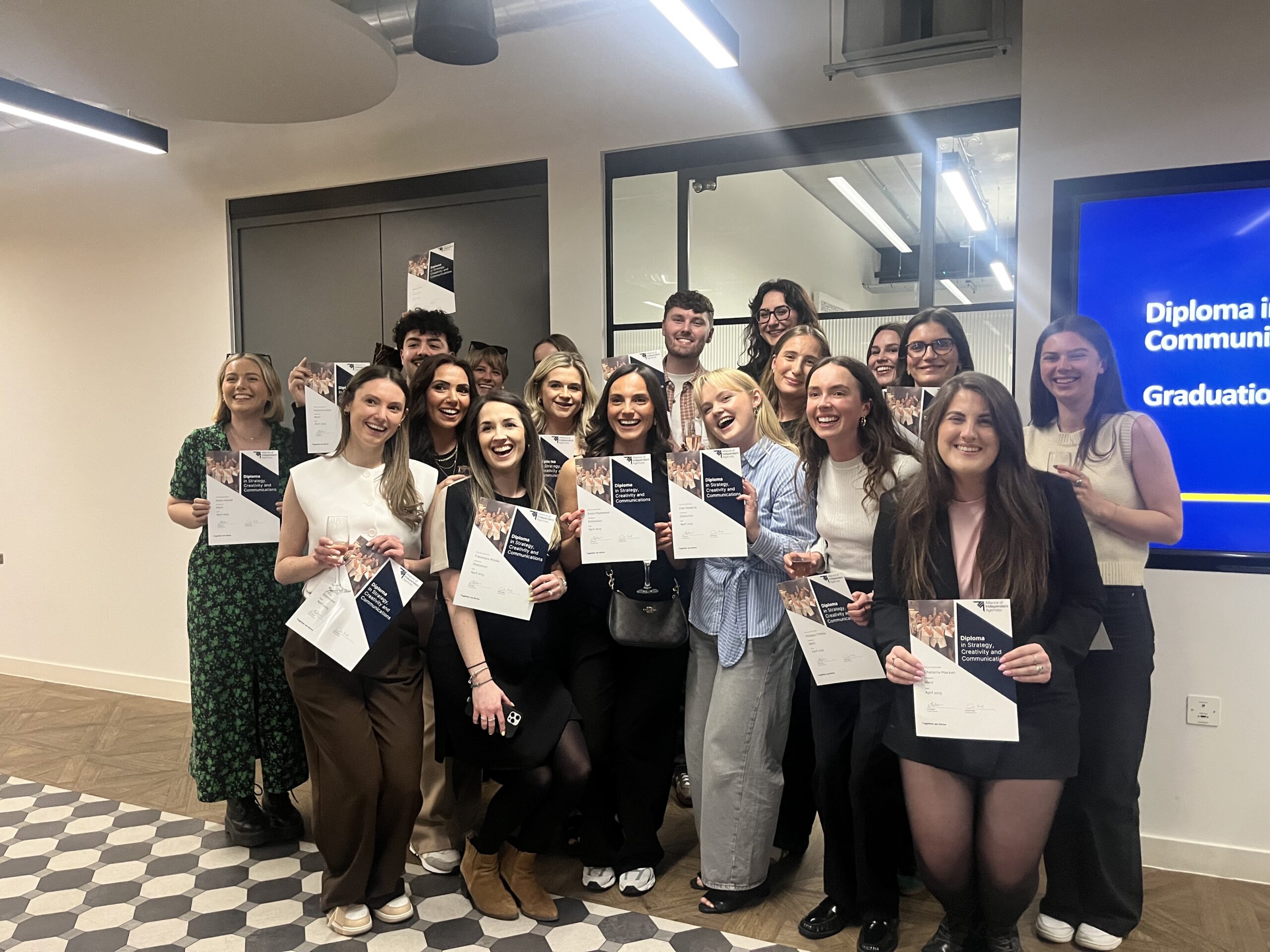 Celebrating the great achievement of 21 of the brightest young talent in independent agencies who have spent the last six months completing the Diploma in Strategy, Creativity and Communications (2025 May)