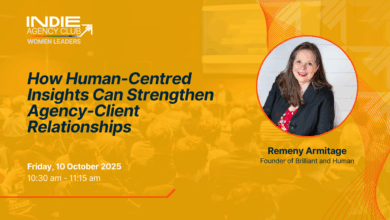 How Human-Centred Insights Can Strengthen Agency-Client Relationships with Remeny Armitage – Indie Agency Club Women’s Group – 10th October 2025